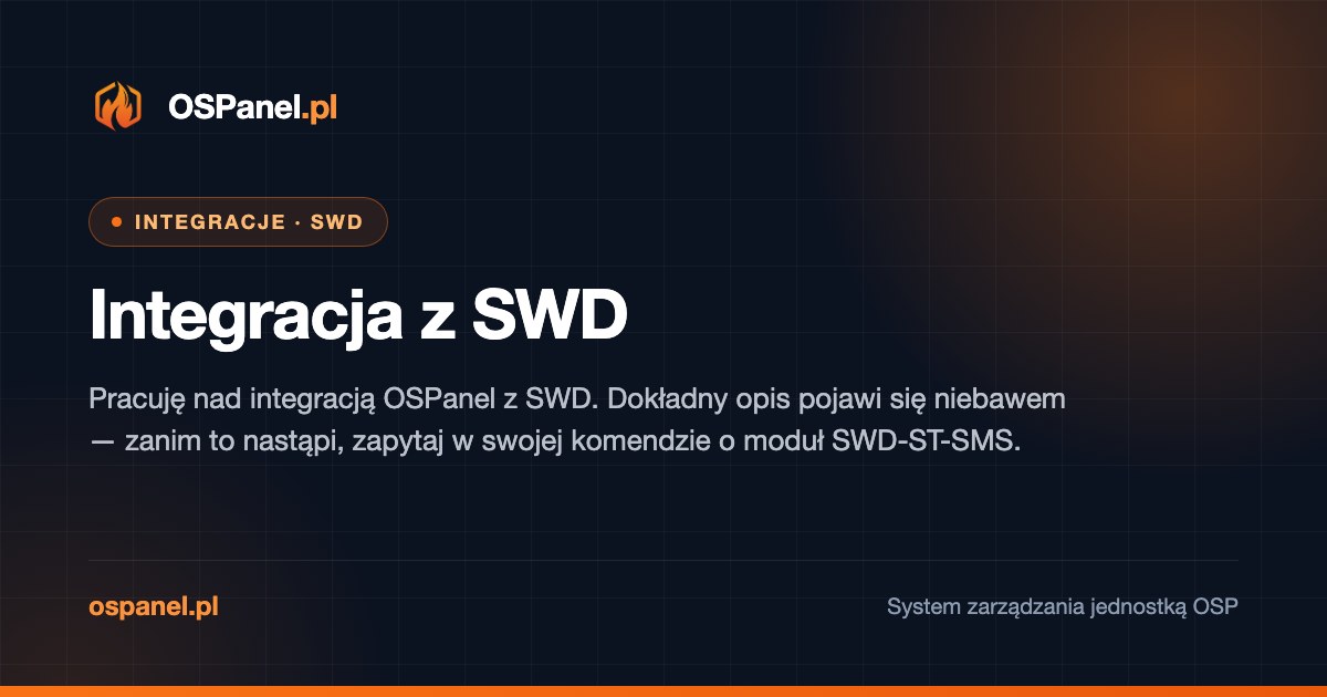 Integracja z SWD — alarmowanie prosto ze zgłoszenia PSP