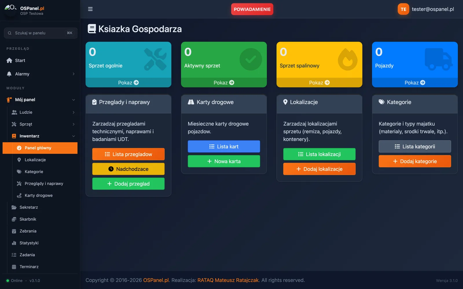 Panel Książki Gospodarza