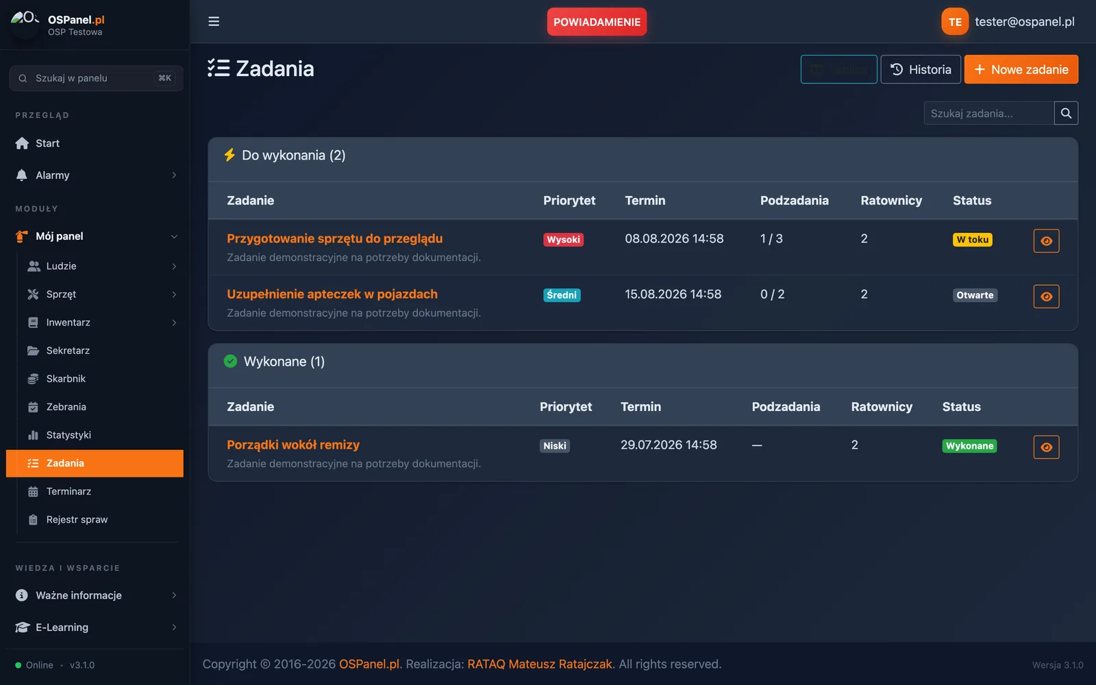 Lista zadań